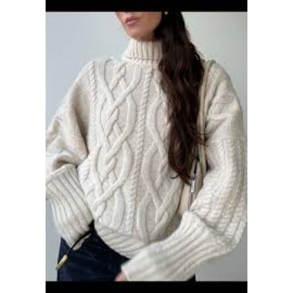 Banana Republic Cable Knit Turtleneck Sweater